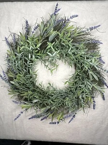 Umbral de imitación de corona de lavanda de 22" - Imagen 1 de 8