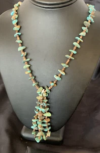 Muschel Türkis Perlen Anhänger Santo Domingo Navajo Halskette 26" 12530 - Bild 1 von 12