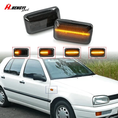 Señal de giro lateral LED ámbar para 78-98 Volkswagen Golf Jetta Porsche luz marcadora Foto 1 de 4