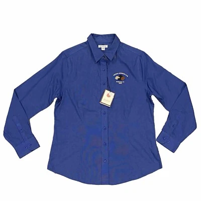 National Retriever Dog Club ButtonDown Blue Embroidered Shirt Women’s Size M NWT - Image 1 of 4