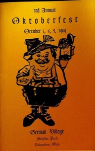 Oktoberfest Program 1969 German Village Columbus Ohio - Picture 1 of 5