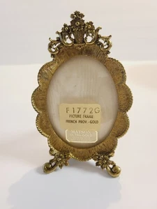 NOS Vintage goldfarben französischer Prov verzierter ovaler Rahmen von Matson F1772G - Bild 1 von 8