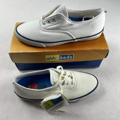 Vintage Ahh Keds Anchor Canvas Sneakers Women's Size 5.5M Off White - Image 1 of 4