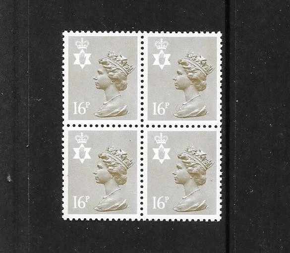 GB Northern Ireland  1983 16p drab vf MINT MNH block of 4 - SG NI 42 - Image 1 of 1
