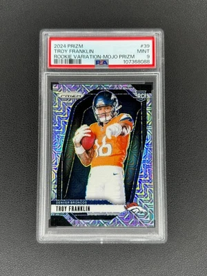 2024 Panini Prizm TROY FRANKLIN #39 Mojo Variation /25 Rookie RC PSA 9 Broncos - Image 1 of 2