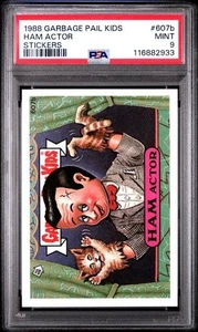 1988 Topps GARBAGE PAIL KIDS Stickers GPK HAM ACTOR #607b PSA 9 - Picture 1 of 2