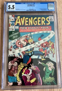 CGC 5.5 AVENGERS #7 MARVEL 1964 THE ENCHANTRESS EXECUTIONER BARON ZEMO STAN LEE - Picture 1 of 2