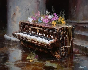 Leonid Afremov MELODY OF RUST Oil Paint 30"x24" LIMITED EDITION GICLEE ORIGINAL - Picture 1 of 9
