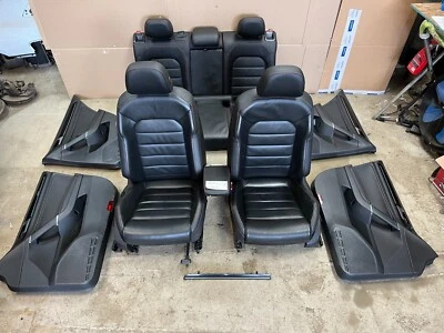 16 VOLKSWAGEN GOLF GTI MK7 4 DOOR BLACK LEATHER SEATS & DOOR PANELS OEM 15-21 - Imagem 1 de 4