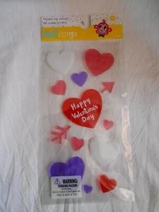 NEW Happy Valentines Day Hearts Arrows Love Window Gel Clings Decorations 13 pcs - Picture 1 of 2