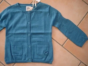(C744) bellybutton Girls Strickjacke mit Kaschmir Blumen Besatz & Taschen gr.98 - Picture 1 of 2