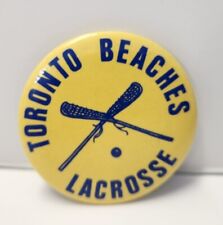LACROSSE Toronto Beaches Vintage Pin Pinback Canada 1980s Rare