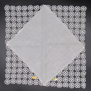 Chief Value Leinen Taschentuch, Vintage Leinen & Baumwolle, Österreich, 11" Quadrat - Bild 1 von 11