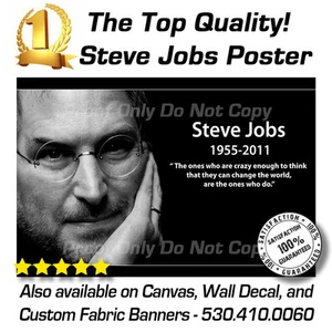 24"x36" - STEVE JOBS "Ones Who Do" Premium Popup Poster / Waterproof - Picture 1 of 5