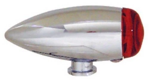 V-Factor 12 Volt Chrome Metal Red Bullet Turn Signals Single Filament # 11458 Foto 1 de 1