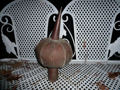COPPER ROOF FINIAL SPIRE ANTIQUE PATINATED BEAUTIFUL 17" TALL - Image 1 of 4
