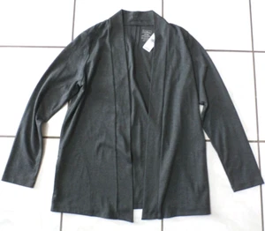 NWT LL Bean Womens Medium Open Cardigan 100% Supima Cotton Gray G808 - Picture 1 of 7
