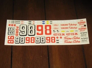 Fred Cady NASCAR 623 98 Leeroy Yarborough Ford Torino Waterslide Decals 1/24 NEU - Bild 1 von 1