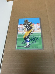 Pittsburgh Steelers Rod Woodson #26 SIGNED GOAL LINE ART CARD HOF 2009 Jsa! - Picture 1 of 2
