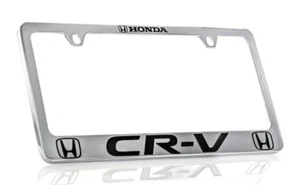 Honda CR-V Chrome Plated Zinc License Plate Frame Holder 2 Hole - Picture 1 of 3
