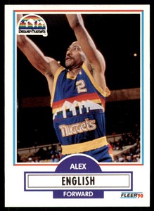 1990-91 Fleer Alex English . Denver Nuggets #48