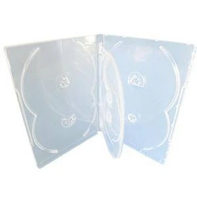 100 X 14 mm Clear DVD 6 Way Case for 6 Disc with Internal Clear Tray for 6 Discs - Image 1 of 3