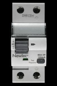 NEWLEC 80 AMP 100mA DOUBLE POLE RCD NLRCD80100A - Picture 1 of 7