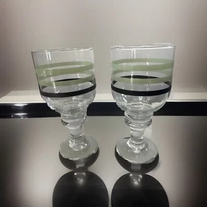 Gafas a rayas verdes con patas esféricas Pfaltzgraff • - Imagen 1 de 12