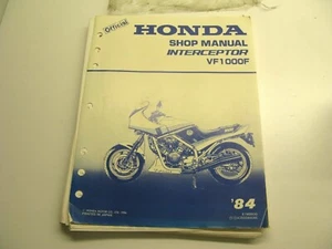 84 Honda Interceptor 1000 VF1000F 1984 reparación manual de servicio 61 MB600 FABRICANTE DE EQUIPOS ORIGINALES - Imagen 1 de 12