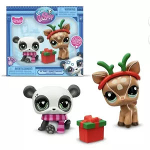 LPS Littlest Pet Shop G7 Ser 2 pares de mascotas amigos de invierno #1 panda 117 ciervos - Imagen 1 de 5