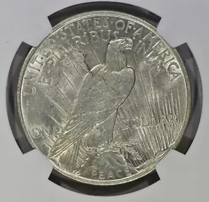 1924 $1 Silver Peace Dollar Obverse and Reverse Lamination Error NGC MS61 - Picture 1 of 4
