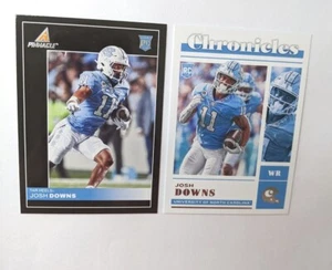 2023 Panini Chronicles Draft Picks Pinnacle #22 Josh Downs RC + #16 Base RC - Foto 1 di 2