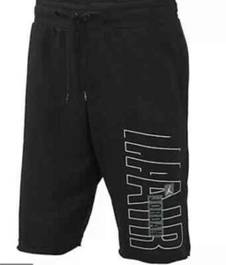 Nike Air Jordan JumpMan Air Fleece Black Gym Shorts Mens CZ1674 010 X-SMALL $60 - Picture 1 of 4