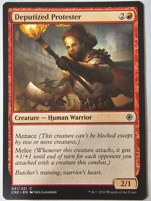 MTG Magic The Gathering Deputized Protester Card CN2 051/221 Red Conspiracy - Image 1 of 2