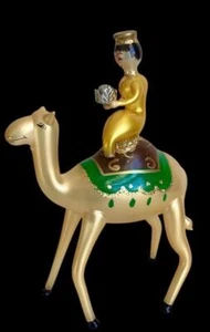 NWT CHRISTOPHER RADKO FROM ORIENT ARE GOLD WISE MAN CAMEL CHRISTMAS ORNAMENT #2 - Picture 1 of 7