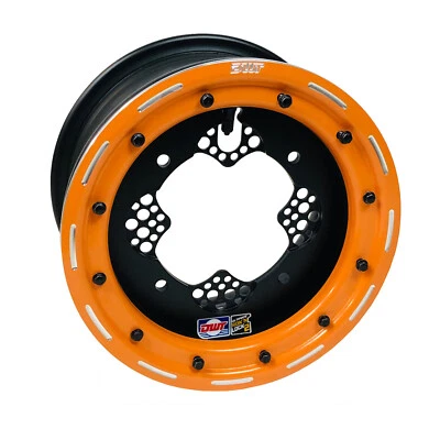 DWT ROK'N LOK 2 Front Orange Beadlock Rim Wheel 10" 10x5 4+1 4/156 Predator 500 - Image 1 of 3