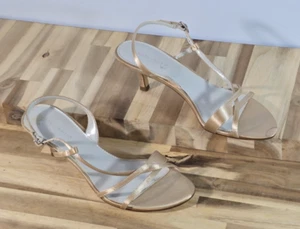Dyelights rosafarbene Damen-Riemchensandalen Größe 7,5 W breite Knöchelriemen-Absätze - Bild 1 von 8