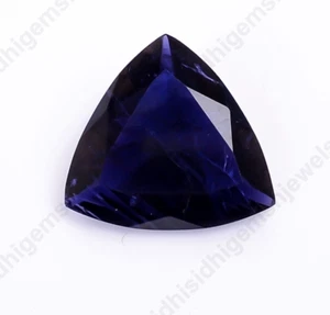 100% Natural Iolite Trillion Shape Cut Stone Loose Gemstone 10 Ct For Jewelry - Picture 1 of 4