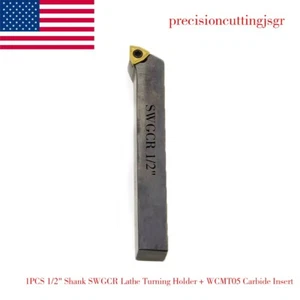 NEW 1/2" Shank SWGCR Lathe Turning Holder + WCMT05 Solid  Carbide Insert - Picture 1 of 1