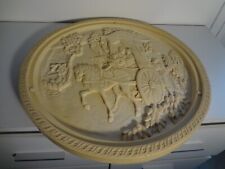 Phantasievolles „antikes“ asiatisches Relief Tisch mineralischer Kunstguss Deko 