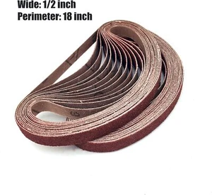 Cinghia 1/2 per 18 pollici, 40 grana ossido di alluminio cintura artigianale carta vetrata per Mini Bel - Foto 1 di 3