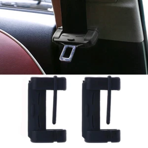 2 Piezas Cinturón de Seguridad Coche Negro Hebilla Clip Antiarañazos Protección Cubierta Accesorios - Imagen 1 de 8