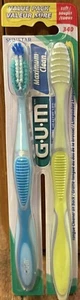 GUM Maximum Clean 340 Value Pack Toothbrush 2 Pack With Tongue Cleaner - Picture 1 of 2