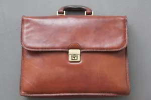 Vintage leather briefcase (italian) - Picture 1 of 12