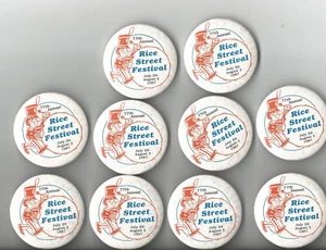 77º FESTIVAL ANUAL DE LA CALLE ARROZ 1987 LOTE DE 10 PINBACKS ST.PAUL, MN - Imagen 1 de 1
