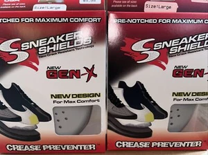 2 Sneaker Shield Men's Gen-X Universal Sneaker Crease Protection CF6 White LARGE - Picture 1 of 2