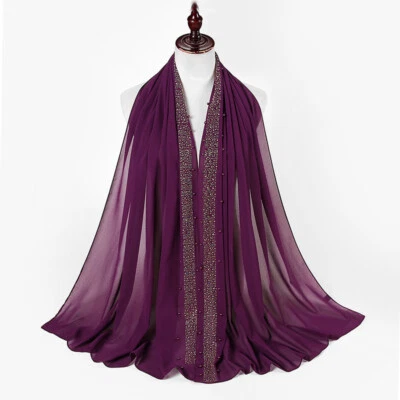 Mujeres Bufanda de Gasa Transparente Brillo Estrás Hierro en la Cabeza Bufanda Hada Delgada Retro Foto 1 de 4