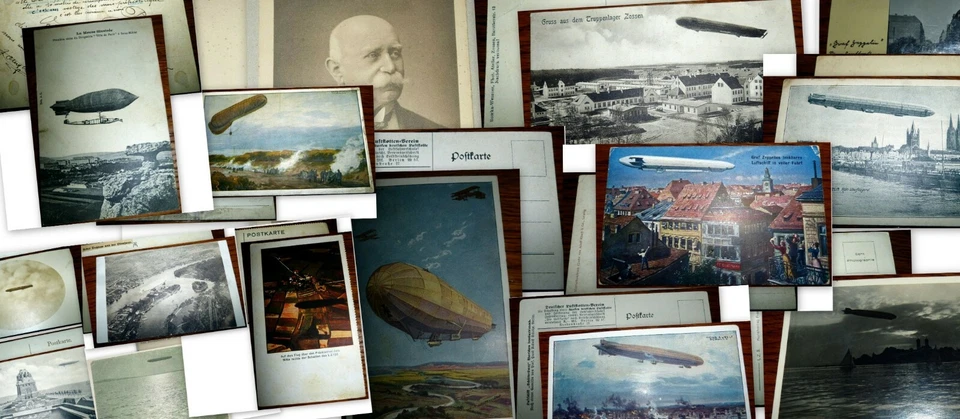 AK Ansichtskarte Karte Zeppelin Luftschiff Luftpost Flugpost Varianten I - Bild 1 von 1