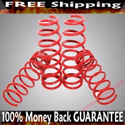 Juego de muelles reductores de bobina ROJOS 2" caída para 92-00 Honda Civic 94-01 Acura Integra Foto 1 de 4