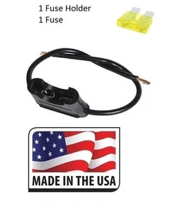(1) 14 GAUGE ATC FUSE HOLDER IN-LINE WITH (1 PC) 20 AMP FUSE Made in USA - Picture 1 of 1